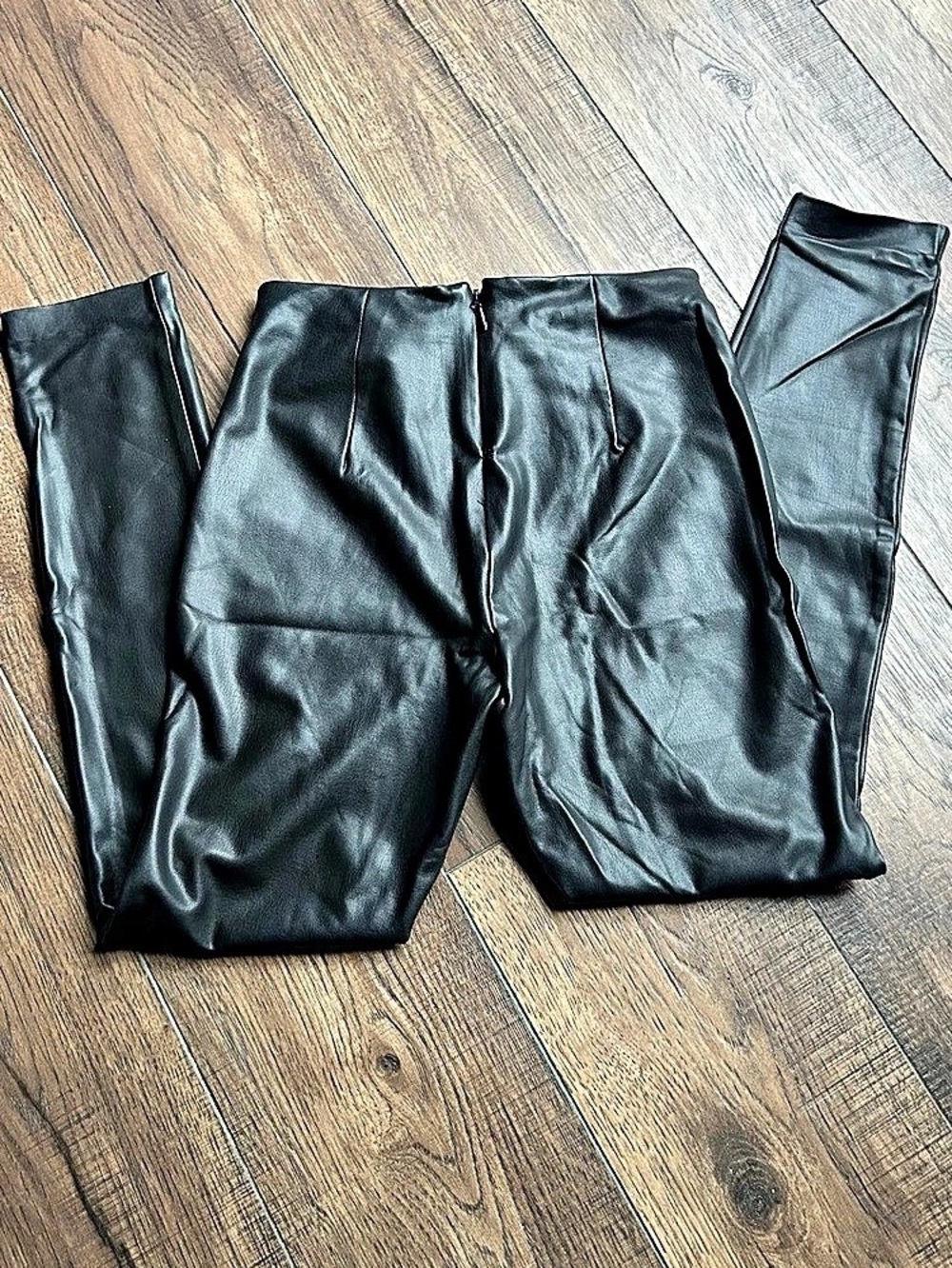 GUESS Faux Leather Leggings Black Size Small